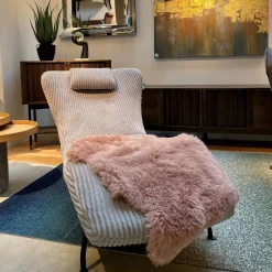 Dywan - Skóra Owcza Heidi 85x65 Cm Różowa