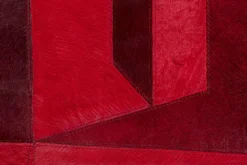 Dywan Skórzany Do Salonu Czerwony 170x240 Cm