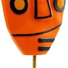 Figurka Dekoracyjna Abstract Face 23x50 Cm Pomarańczowa