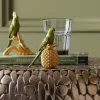 Figurka Dekoracyjna Ananas Parrot 11x14 Cm Zielono-złota