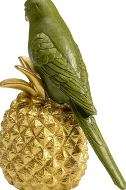 Figurka Dekoracyjna Ananas Parrot 11x14 Cm Zielono-złota