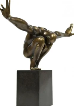 Figurka Dekoracyjna Athlet 75x45 Cm Brązowa