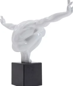 Figurka Dekoracyjna Athlet 43x29 Cm Biała