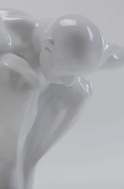 Figurka Dekoracyjna Athlet 43x29 Cm Biała