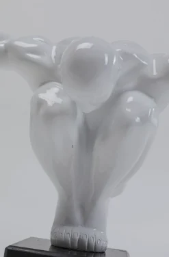 Figurka Dekoracyjna Athlet 43x29 Cm Biała