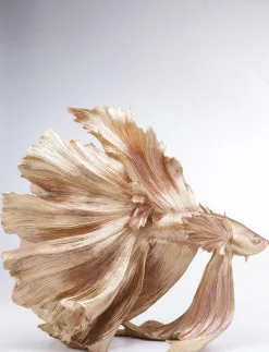 Figurka Dekoracyjna Betta Fish 63x57 Cm Złota