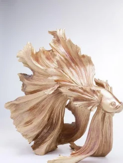 Figurka Dekoracyjna Betta Fish 63x57 Cm Złota