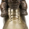 Figurka Dekoracyjna Brązowo-złota Nosorożec W Bucie 28x24 Cm