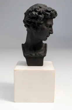 Figurka Dekoracyjna Busto Wise Man 14x22 Cm Czarno-biała