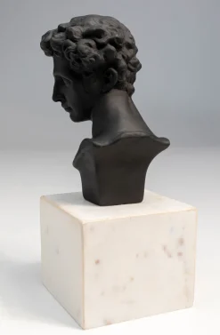 Figurka Dekoracyjna Busto Wise Man 14x22 Cm Czarno-biała