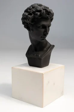 Figurka Dekoracyjna Busto Wise Man 14x22 Cm Czarno-biała