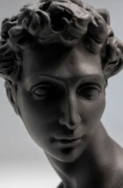 Figurka Dekoracyjna Busto Wise Man 14x22 Cm Czarno-biała