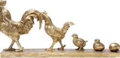 Figurka Dekoracyjna Chicken Evolution 58x28 Cm Złota