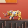 Figurka Dekoracyjna Colored Rhino 17x8 Cm