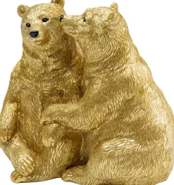 Figurka Dekoracyjna Cuddly Bears 17x16 Cm Złota