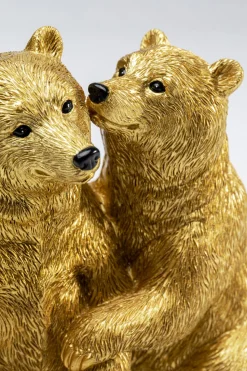 Figurka Dekoracyjna Cuddly Bears 17x16 Cm Złota