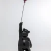Figurka Dekoracyjna Czarna Miś Z Balonem 17x74 Cm