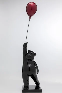 Figurka Dekoracyjna Czarna Miś Z Balonem 17x74 Cm