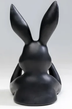 Figurka Dekoracyjna Czarno-złota Królik 19x31 Cm