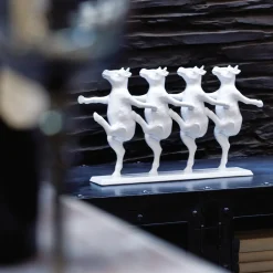 Figurka Dekoracyjna Dancing Cows 40x23 Cm Biała