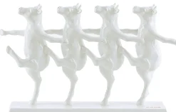Figurka Dekoracyjna Dancing Cows 40x23 Cm Biała