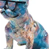 Figurka Dekoracyjna Dog Of Sunglass 30x37 Cm Kolorowa