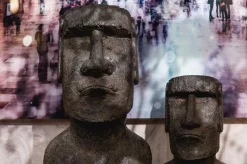 Figurka Dekoracyjna Easter Island 59 Cm Szara