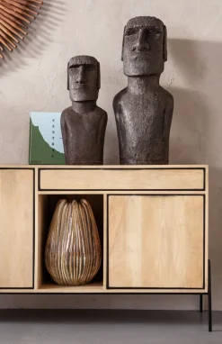 Figurka Dekoracyjna Easter Island 59 Cm Szara