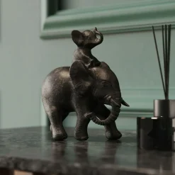 Figurka Dekoracyjna Elephant Dumbo Uno 18x19 Cm Brązowa