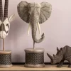 Figurka Dekoracyjna Elephant Head Pearls 28x49 Cm Kolorowa