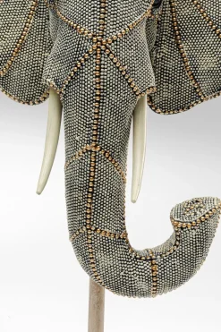Figurka Dekoracyjna Elephant Head Pearls 28x49 Cm Kolorowa