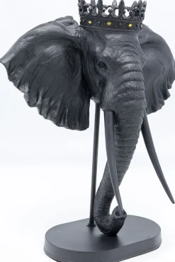 Figurka Dekoracyjna Elephant Royal 49x57 Cm Czarna