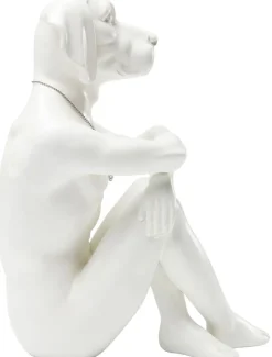 Figurka Dekoracyjna Gangster Dog 26x33 Cm Kremowa