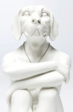 Figurka Dekoracyjna Gangster Dog 26x33 Cm Kremowa