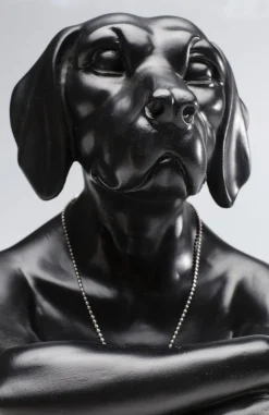 Figurka Dekoracyjna Gangster Dog 26x33 Cm Czarna