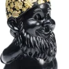 Figurka Dekoracyjna Gnome Standing 10x30 Cm Czarno-złota