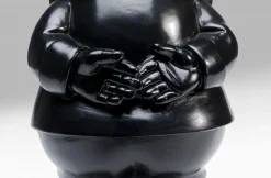 Figurka Dekoracyjna Gnome Standing 10x30 Cm Czarno-złota