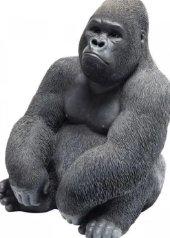 Figurka Dekoracyjna Gorilla 30x39 Cm Czarna