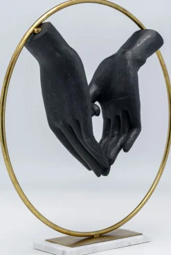 Figurka Dekoracyjna Heart Hand 60x62 Cm Czarno-złota