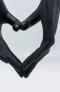 Figurka Dekoracyjna Heart Hand 60x62 Cm Czarno-złota