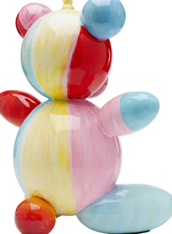Figurka Dekoracyjna Kolorowy Miś 32x36 Cm Ręcznie Malowana