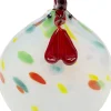 Figurka Dekoracyjna Kolorowa Szklana Kurka 15x18 Cm