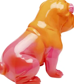 Figurka Dekoracyjna Modny Pies Pomarańczowo-różowa 20x17 Cm