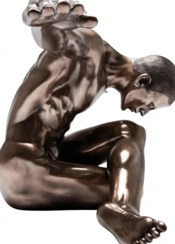 Figurka Dekoracyjna Nude Man Bow 137x40 Cm Brązowa