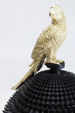 Figurka Dekoracyjna Parrot Ø26x40 Cm Czarno-złota