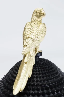 Figurka Dekoracyjna Parrot Ø26x40 Cm Czarno-złota