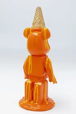 Figurka Dekoracyjna Pomarańczowa Miś I Lód 16x40 Cm