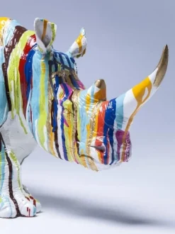 Figurka Dekoracyjna Rhino 55x26 Cm Kolorowa