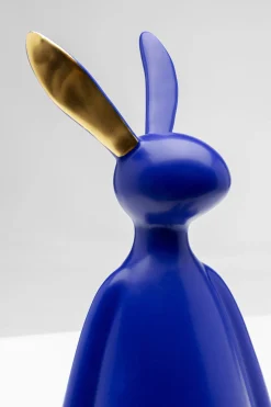 Figurka Dekoracyjna Siedzący Królik Niebieski 15x35 Cm