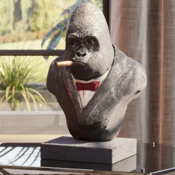 Figurka Dekoracyjna Smoking Gorilla 40x48 Cm